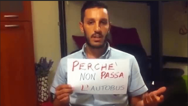 Cristian Rosso Autista Atac nel video postato su facebook