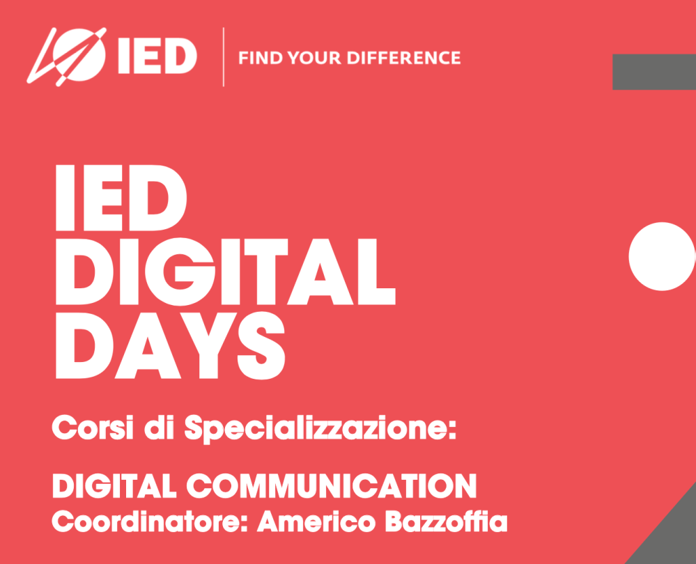 IED DIGITAL DAYS prof. Americo Bazzoffia presenta il corso in Digital Communication